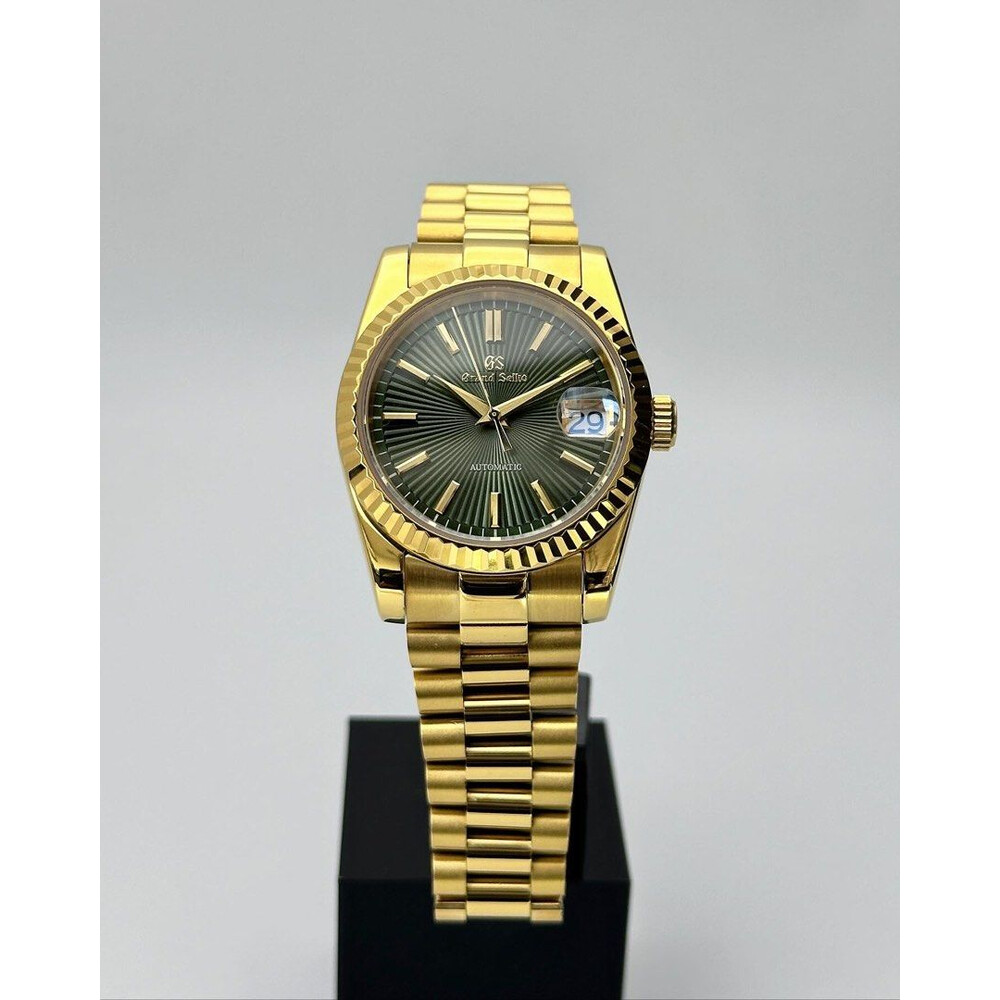 Custom Grand Seiko Mod • Gold Green GS President • 36mm